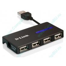 Карманный USB 2.0 концентратор D-Link DUB-104 в Нефтеюганске, USB хаб DLink DUB104 (Нефтеюганск)